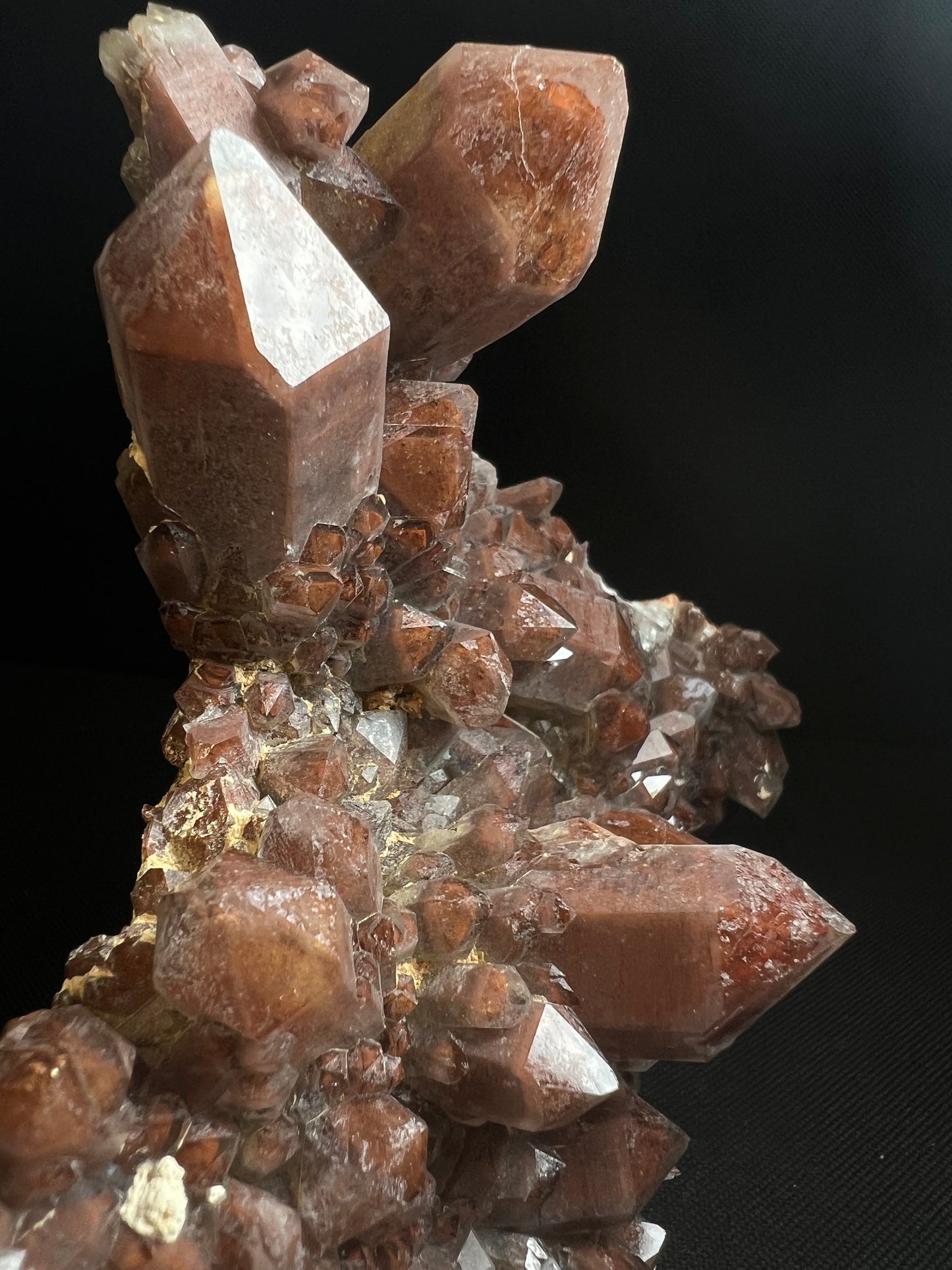 Red Hematoid Quartz Cluster From Orange River, Northern Cape, South Africa- Collectors Piece, Crystal Healing