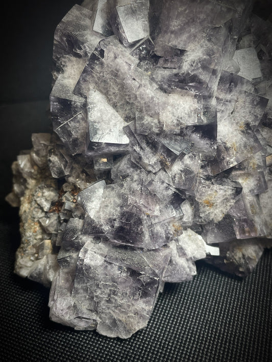 Purple Fluorite Cluster With Galena On Matrix From UK Purple Rain Pocket Mine