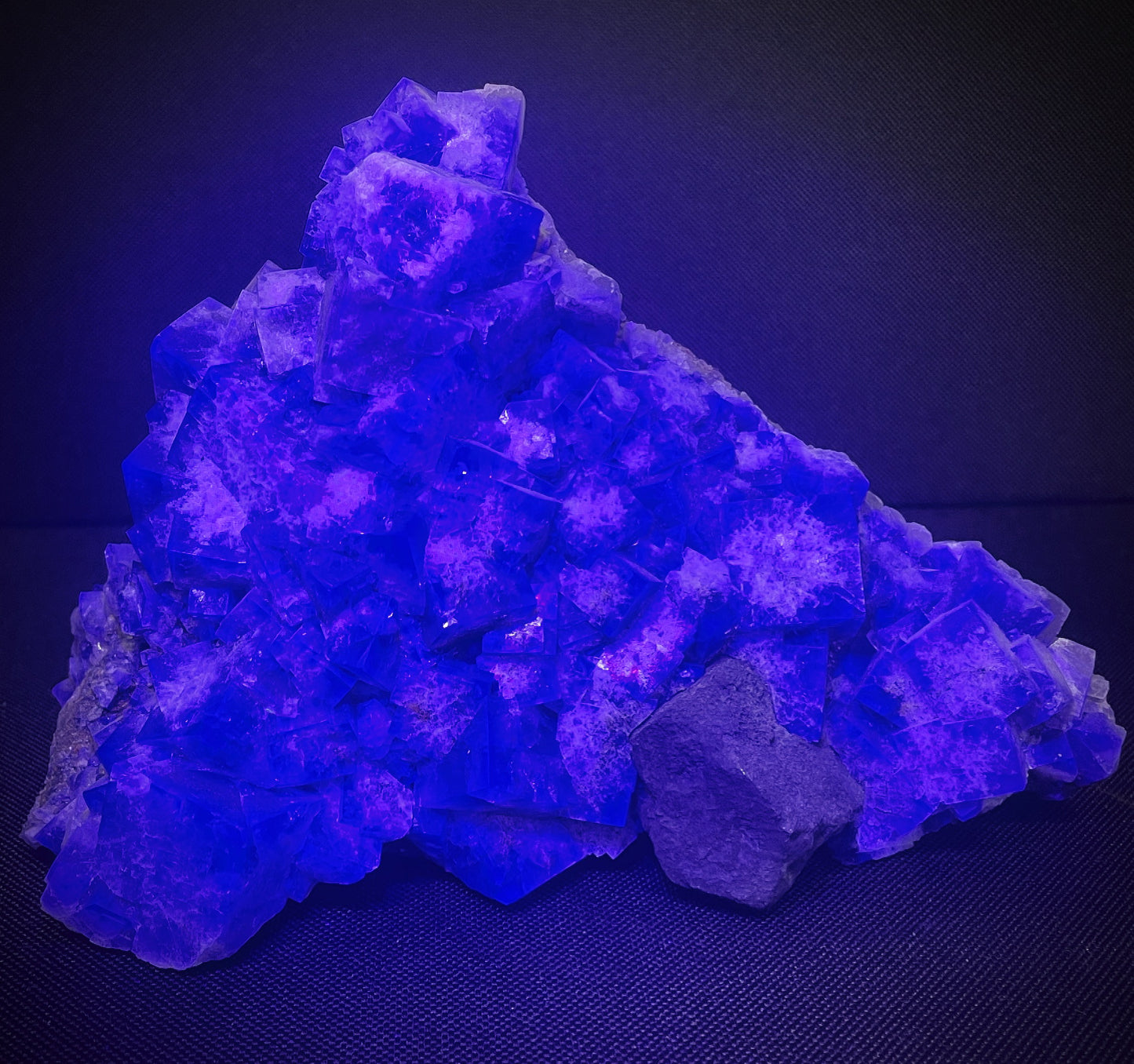 Purple Fluorite Cluster With Galena On Matrix From UK Purple Rain Pocket Mine