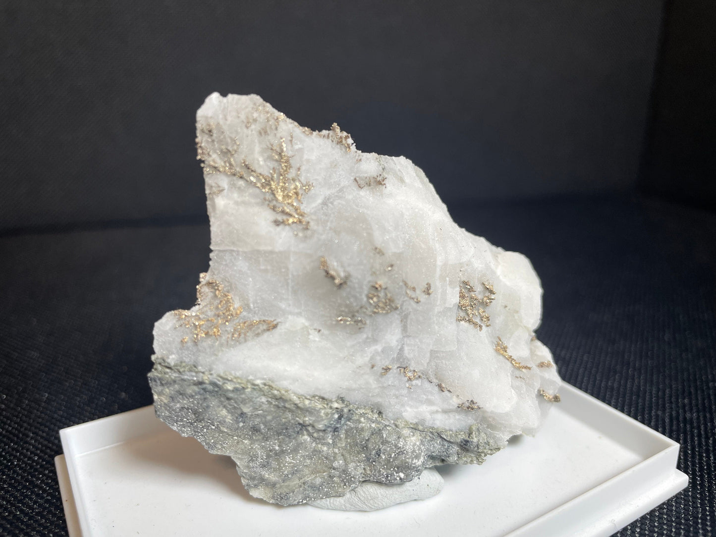 Natural Rare Native Silver in Calcite from Morocco Collectors piece Home Decor