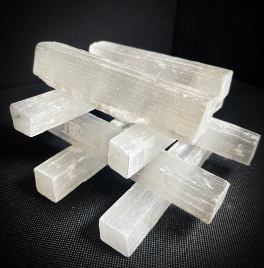 Gorgeous Selenite Rough Sticks Crystal Charging From Morocco 1x