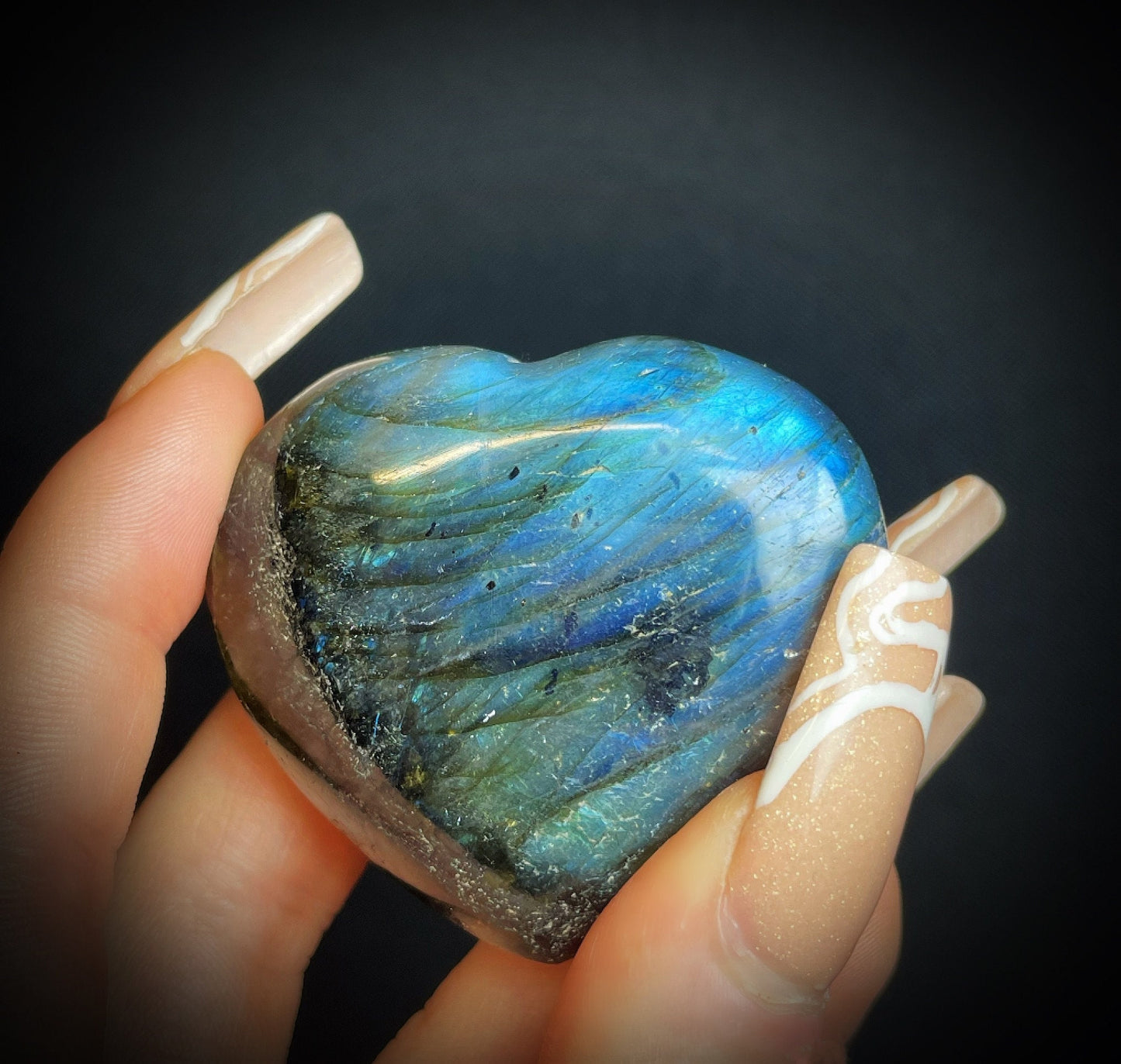 Outstanding Labradorite Hearts x1 Sold Individually Statement Piece Home Décor Perfect Gift