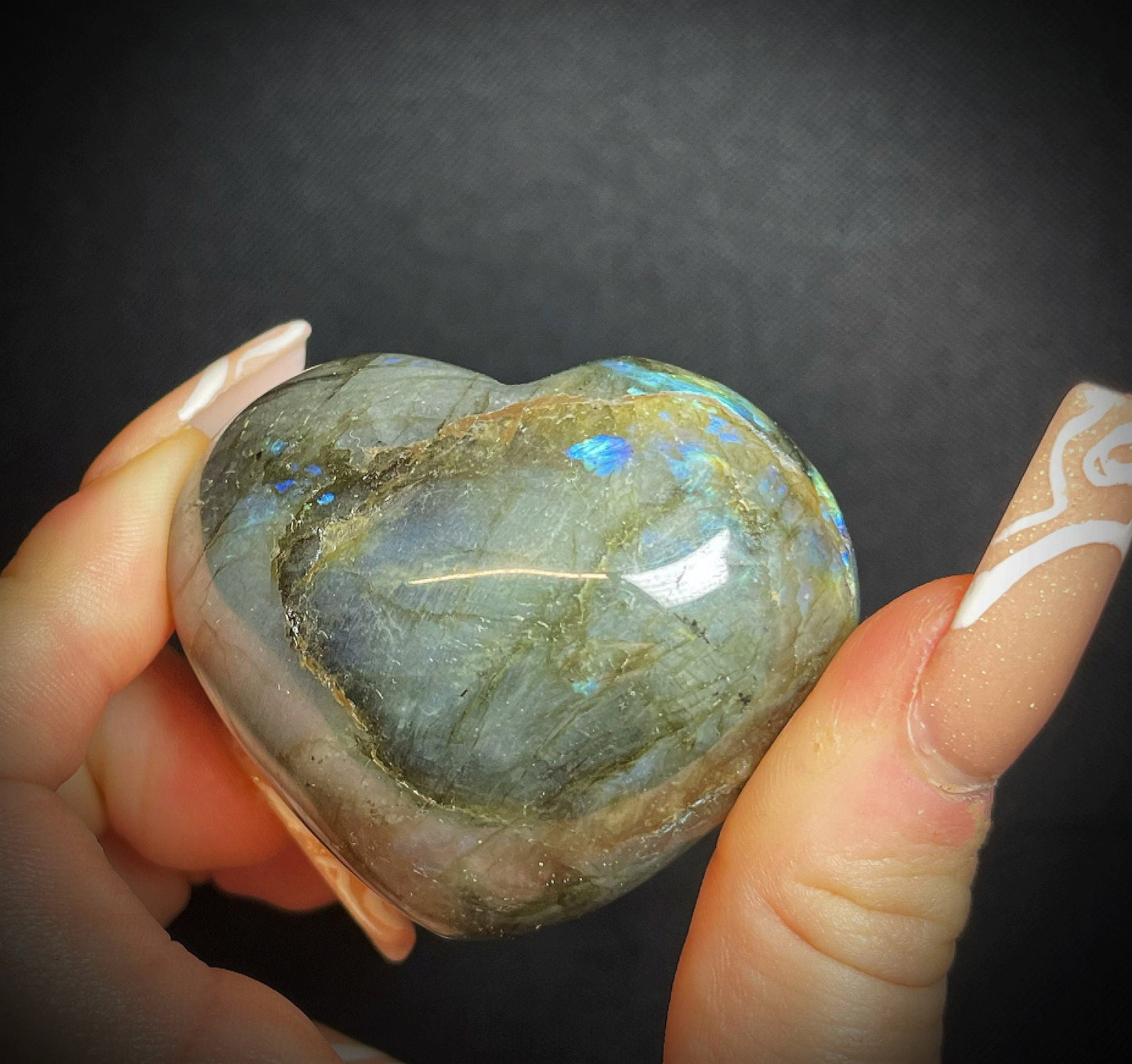 Outstanding Labradorite Hearts x1 Sold Individually Statement Piece Home Décor Perfect Gift