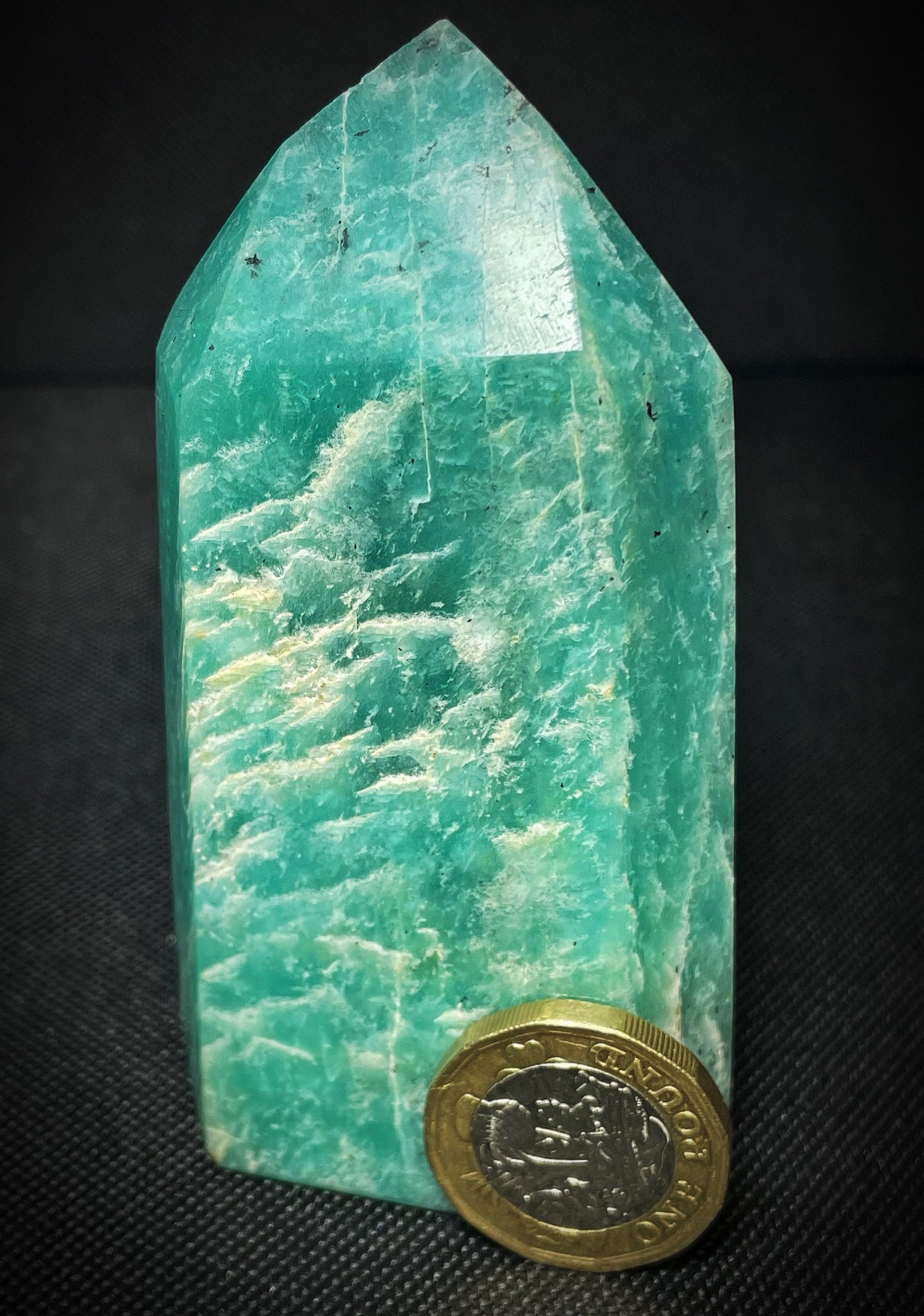 Outstanding Natural Amazonite Prism Free Standing Home Décor Statement Piece