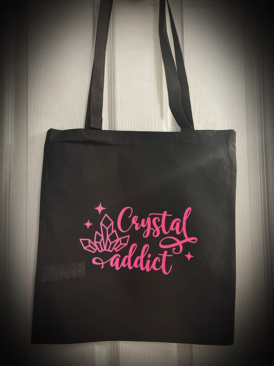 Unique Crystal Quote Pink Tote Bags Perfect Gift (Crystal Addict)
