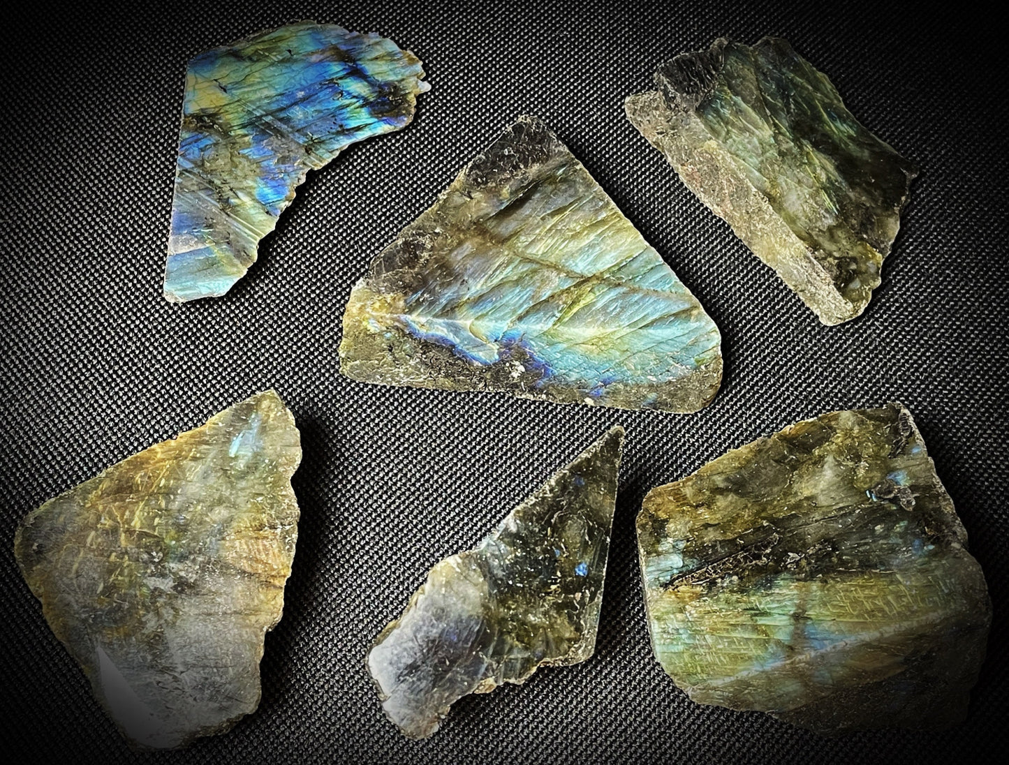 High Quality Half Polished Labradorite Rough Slice Home Décor Statement Piece Sold Individually