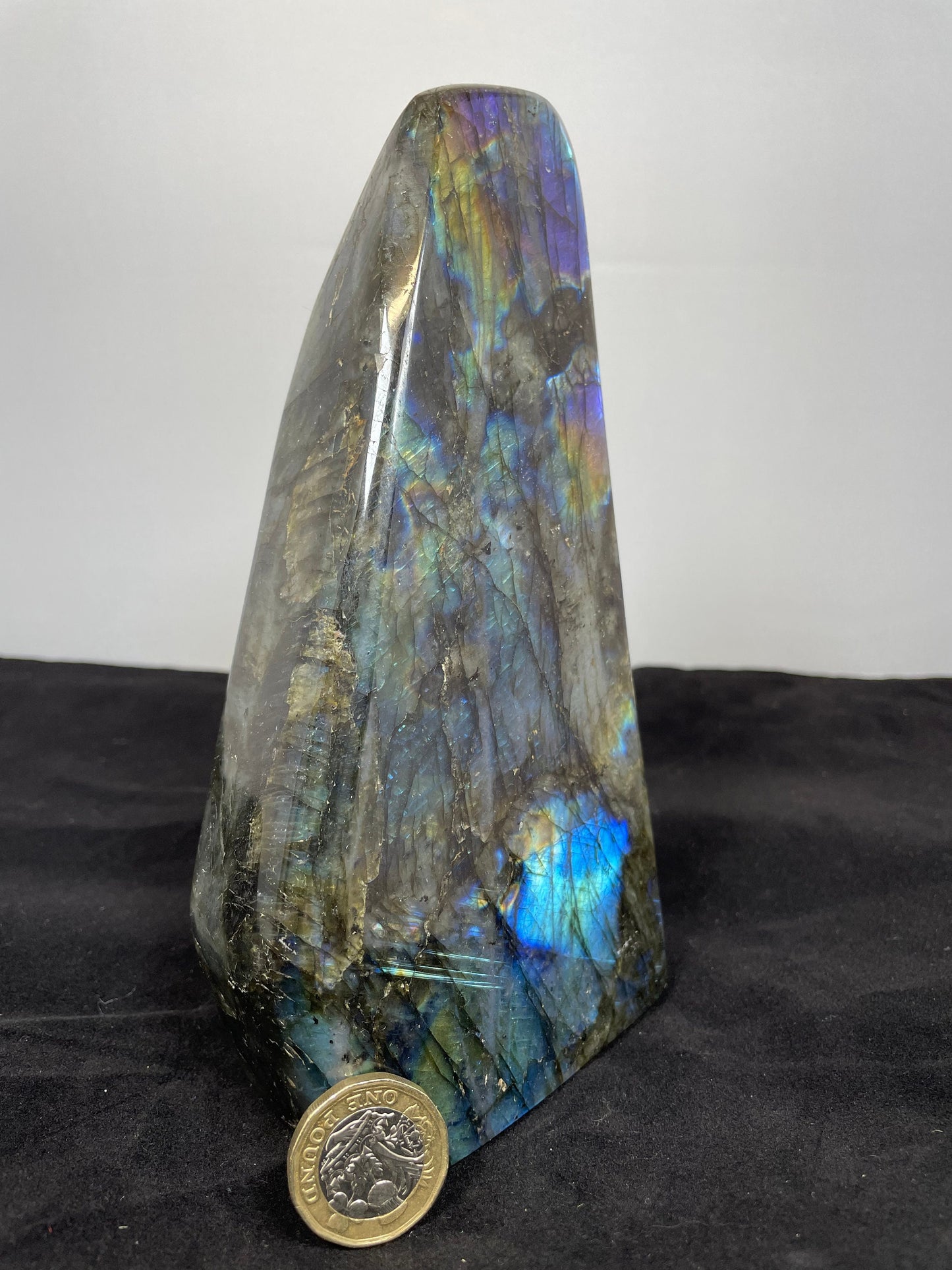 High Quality Polished Free Standing Labradorite Home Décor Statement Piece