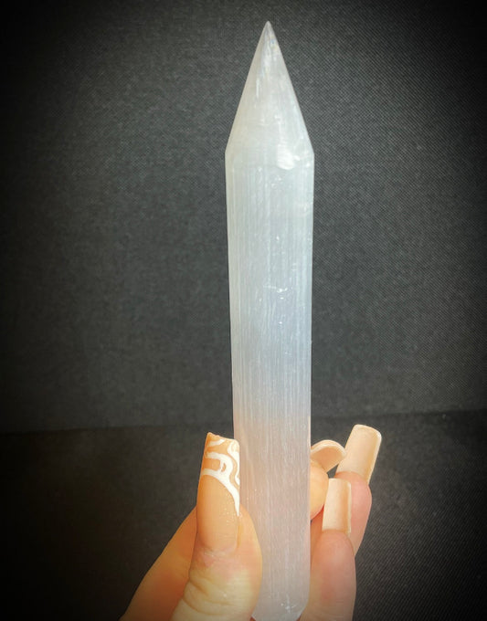 Gorgeous Selenite Wand Points Crystal Charging From Morocco