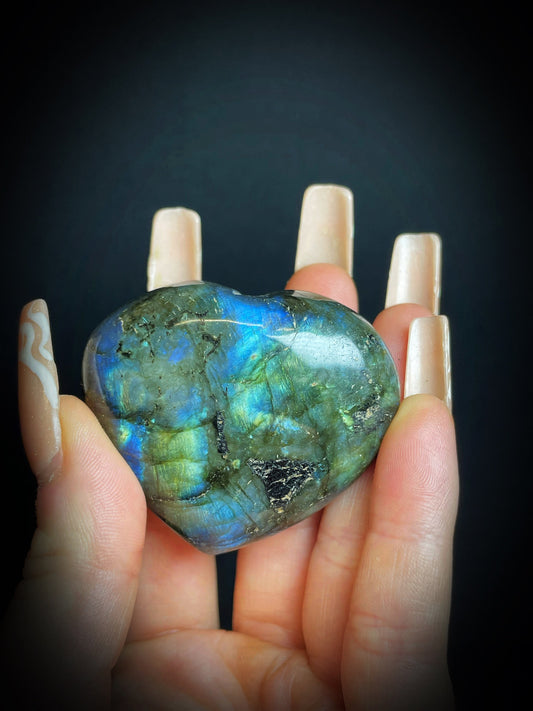 Outstanding Labradorite Hearts x1 Sold Individually Statement Piece Home Décor Perfect Gift