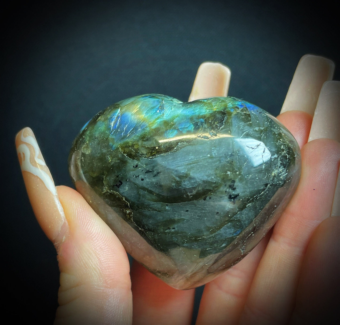 Outstanding Labradorite Hearts x1 Sold Individually Statement Piece Home Décor Perfect Gift