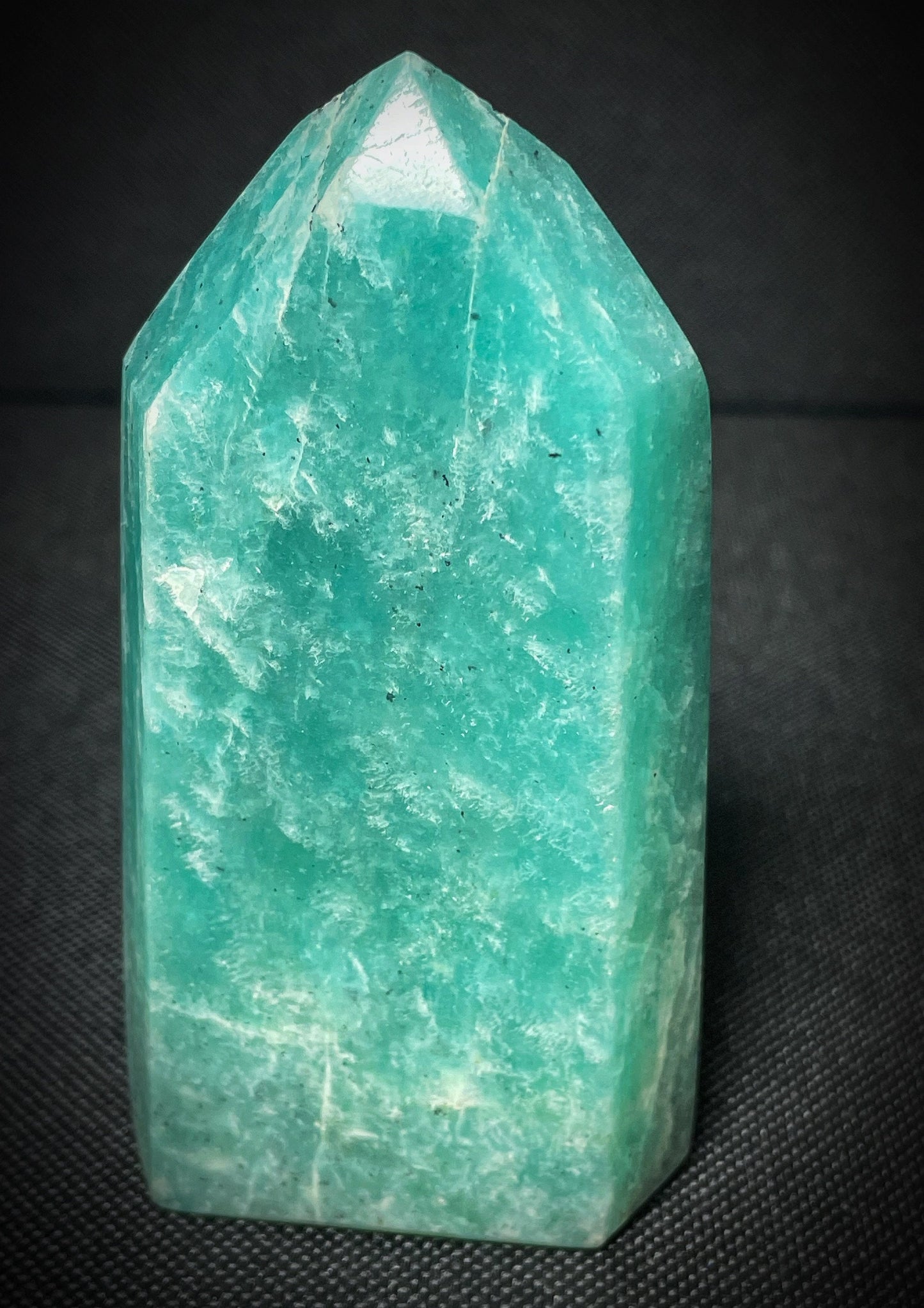 Outstanding Natural Amazonite Prism Free Standing Home Décor Statement Piece