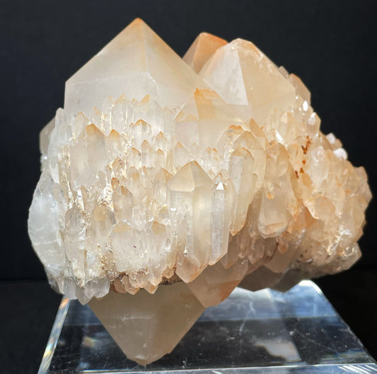 Rare Natural Exceptional Double Terminated Clear/ Pink Quartz Cluster from Madagascar Collectors Piece Statement Piece Home Decor