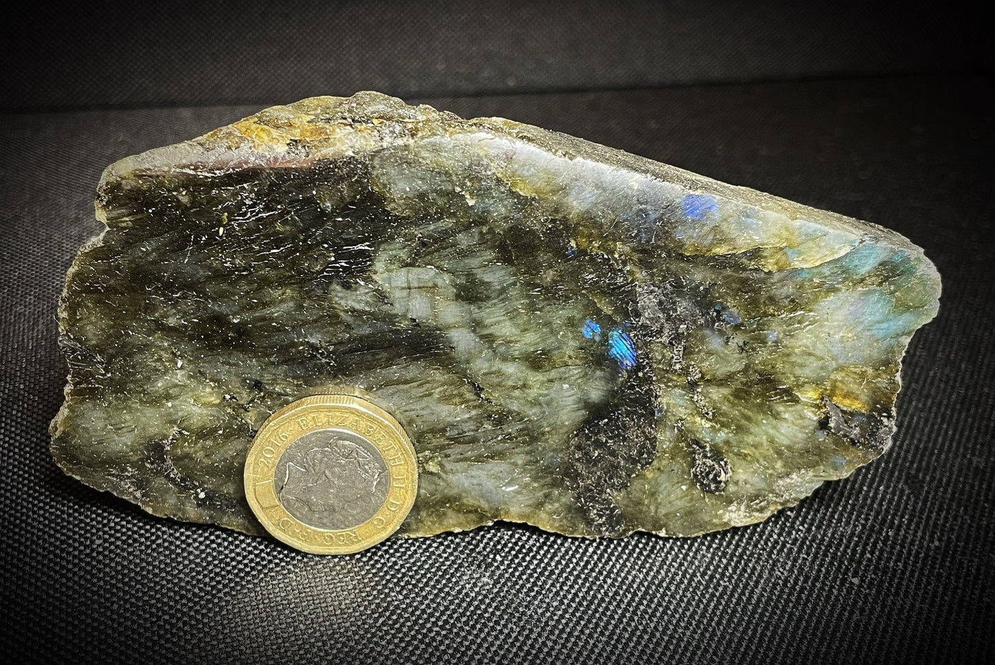 High Quality Half Polished Labradorite Rough Slab Home Décor Statement Piece