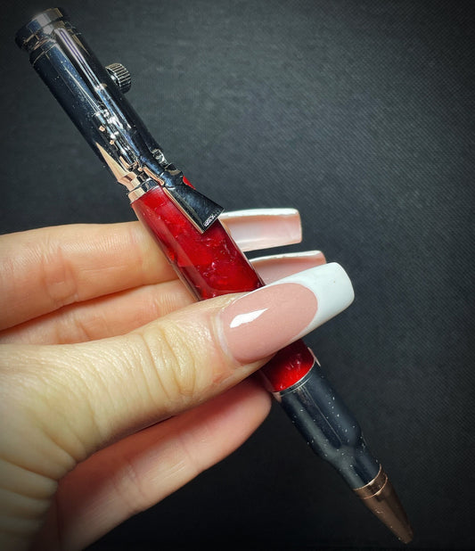 Gorgeous Handmade Bullet Acrylic Refillable Pen With Pouch
