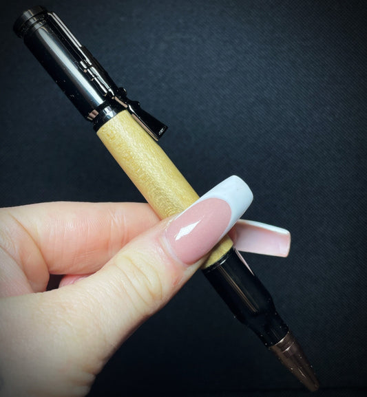 Gorgeous Handmade Bullet Wood Refillable Pen With Pouch