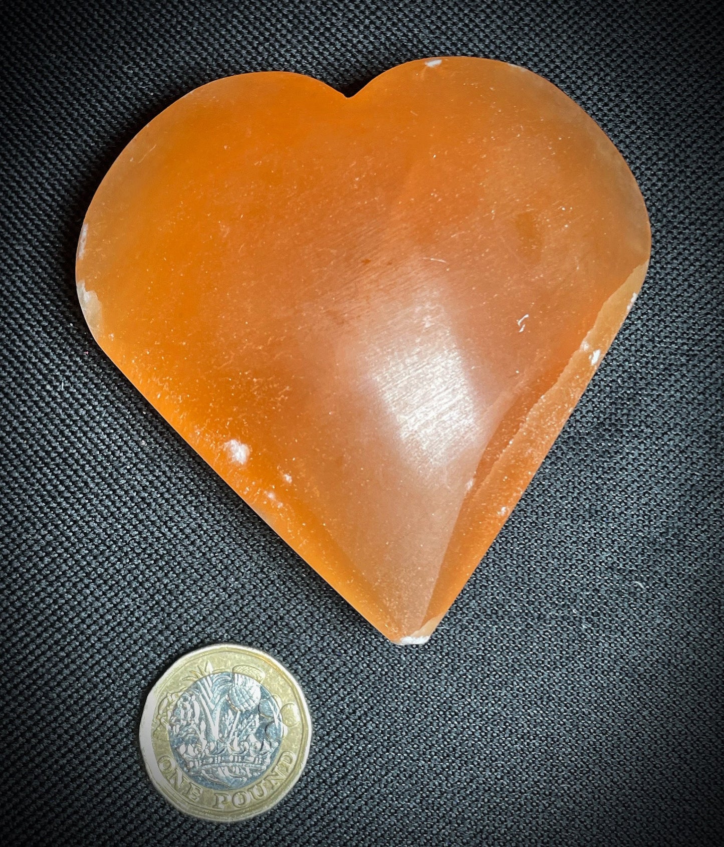 Gorgeous Orange Selenite Heart Charging Crystals Home Décor