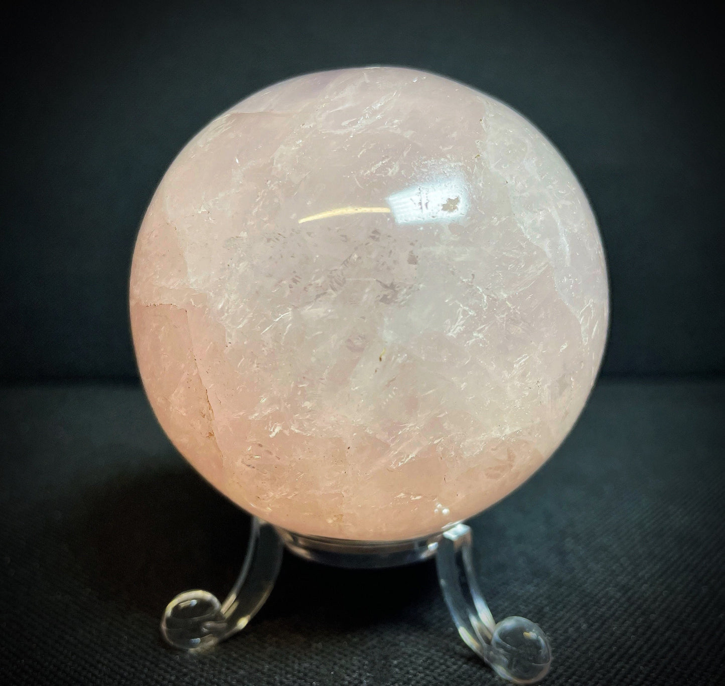 Outstanding Natural Rose Quartz Sphere Home Décor Statement Piece (Stand Included)