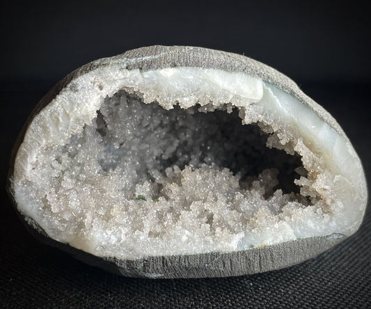 Outstanding Rare Druzy Chalcedony And Apophyllite Geode From Jalgaon District Maharashtra India Collectors Piece Home Décor