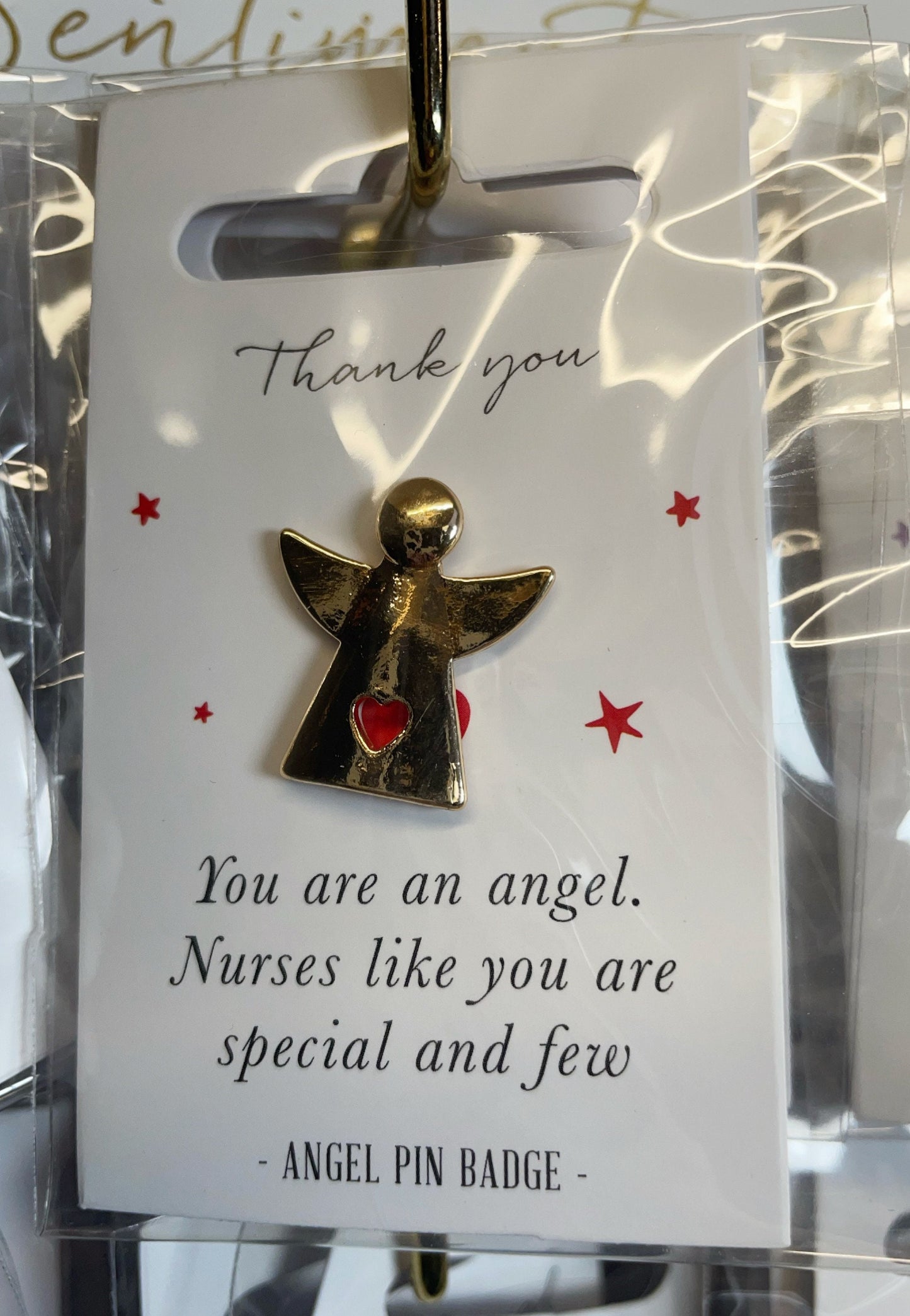 Little Angel Sentiment Pin Badge (Thank you) - Perfect Gift