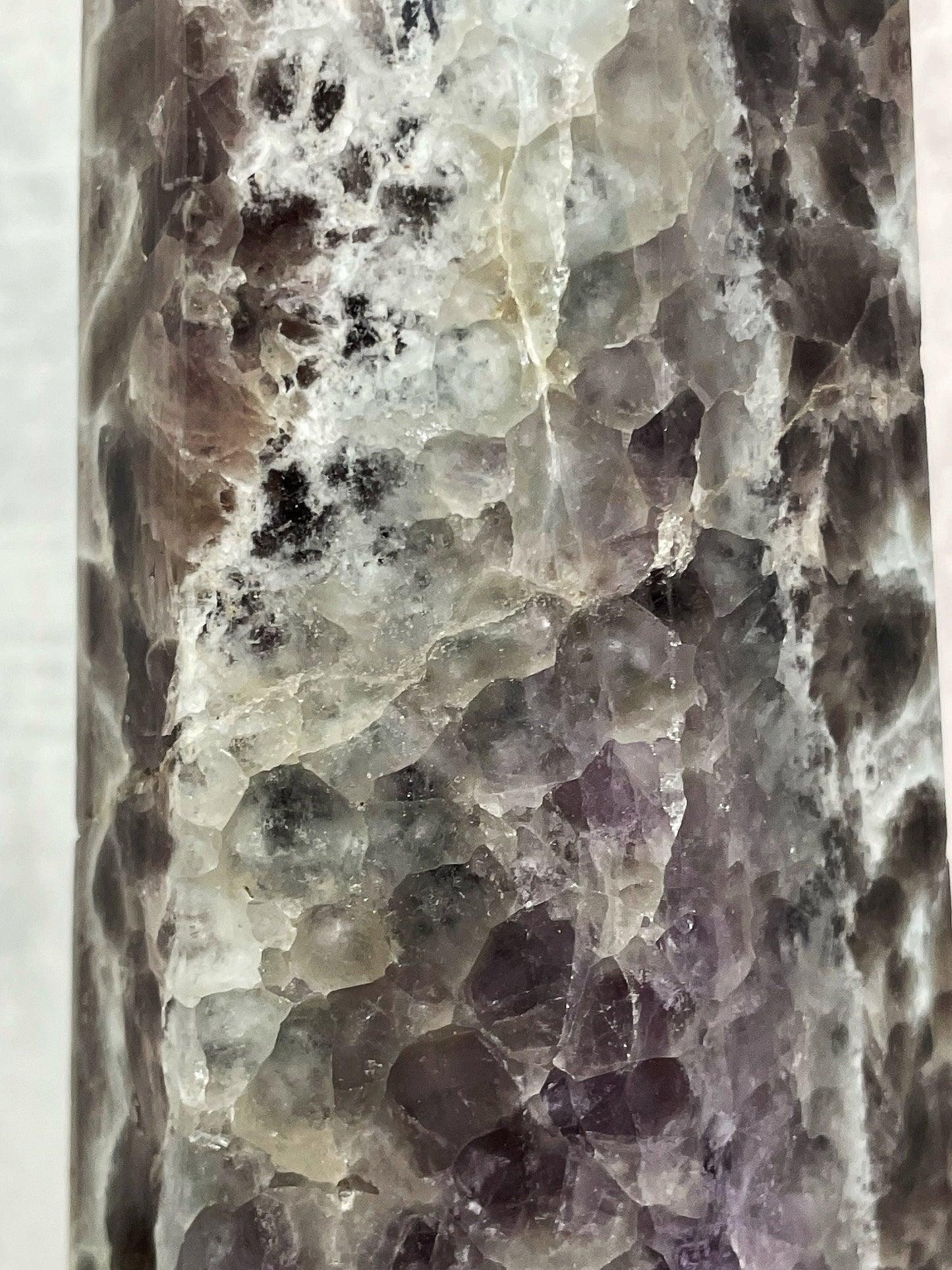 Gorgeous Chevron Amethyst Tower Prism Point From Madagascar Statement Piece Perfect Gift