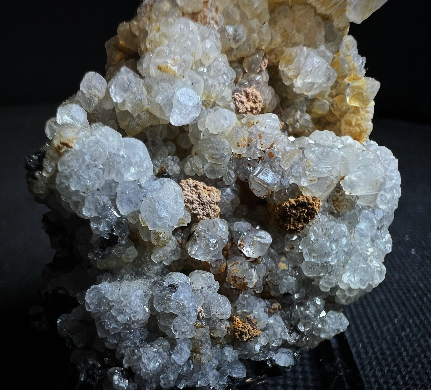Calcite On Manganite From W'chwaning Mine, Northern Cape, South Africa- Collectors Piece, Statement Piece, Crystal (Stand Included)
