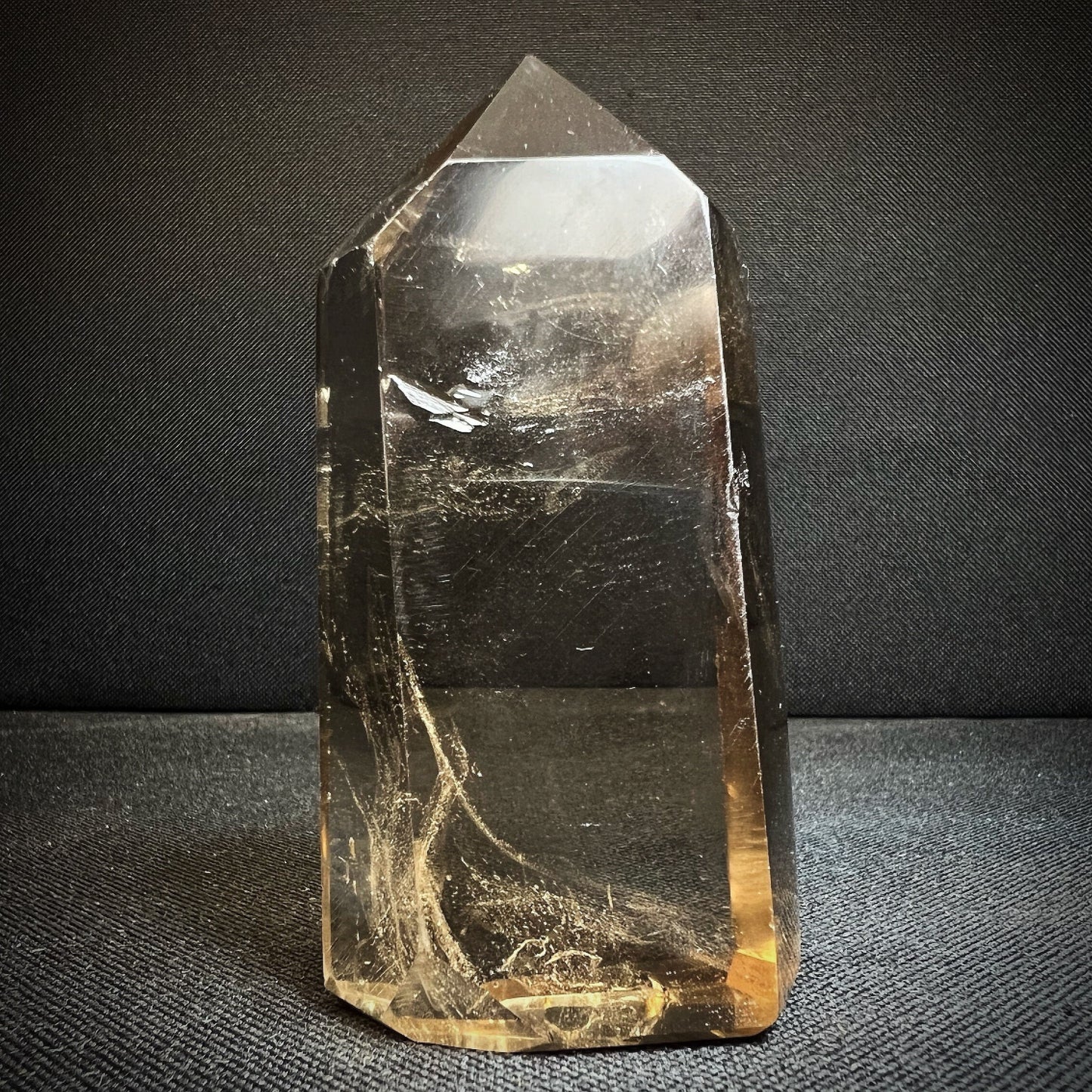 Outstanding Natural Rare Citrine Point Free standing Home Décor Statement Piece From Africa