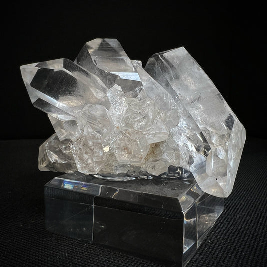 Perfectly Formed, Double Terminated Himalayan Clear Quartz Cluster (Stand Included) Gift, Collectors Piece