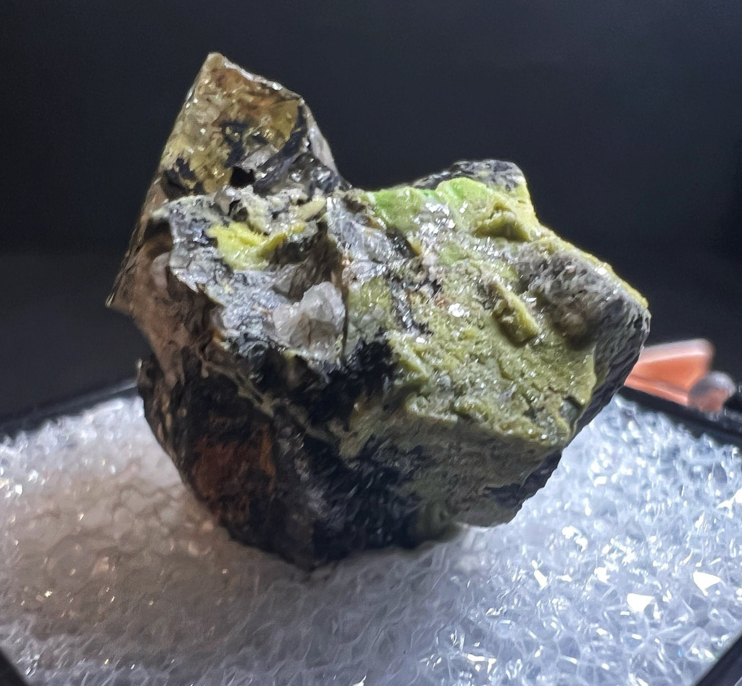 Fluorite, Mimetite And Annabergite Specimen (Box Included) Collectors Piece