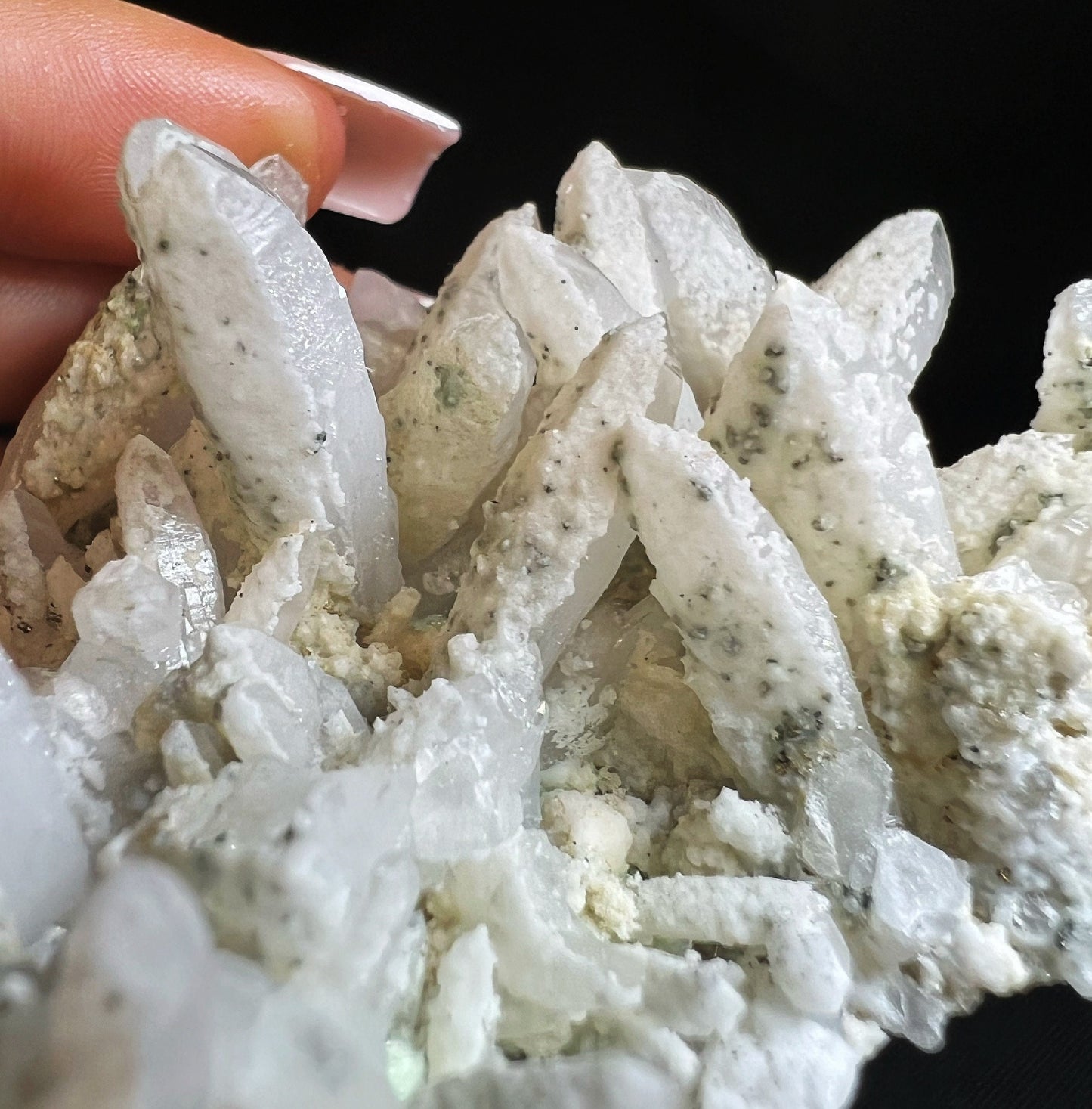 Calcite On Quartz With Pyrite Inclusions From Pachapaqui, Ancash, Peru- Statement Piece, Collectors Piece, Gift (Stand Not Included)