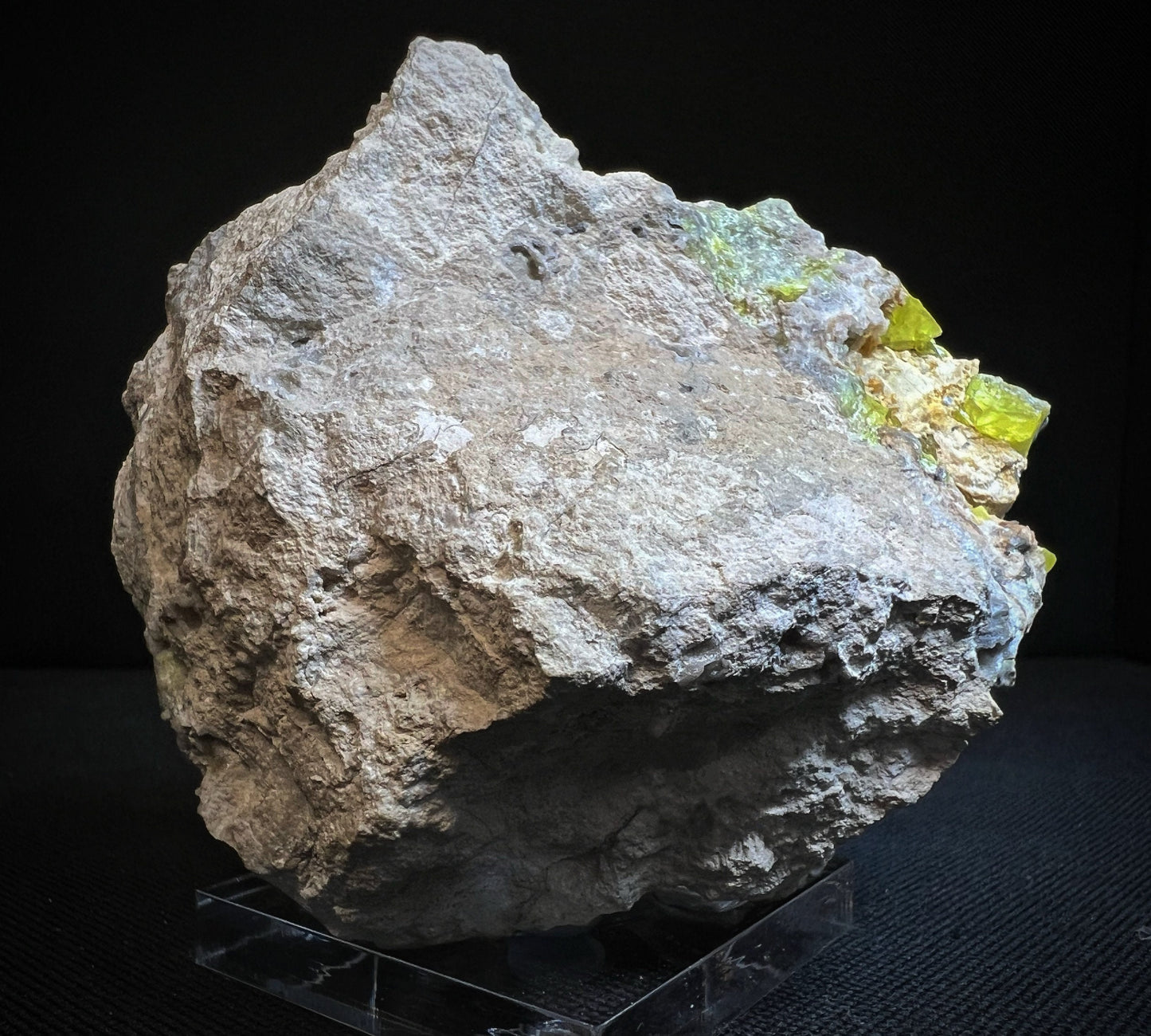 Sulphur With Calcite From Agrigento, Sicily, Italy- Collectors Piece, Statement Piece, Home Décor, Crystal (Stand Included)