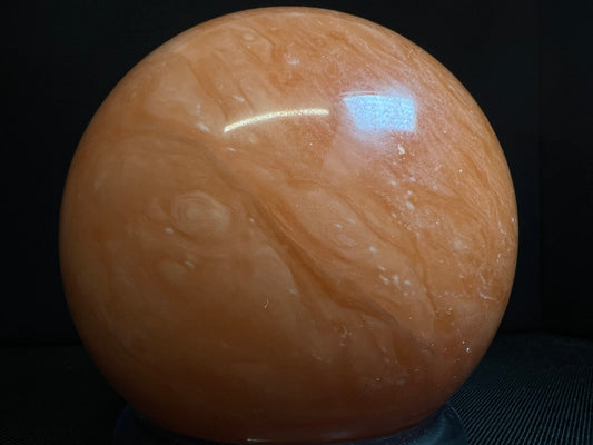 Orange calcite sphere- Home Décor, Statement Piece, Crystal Healing, Gift