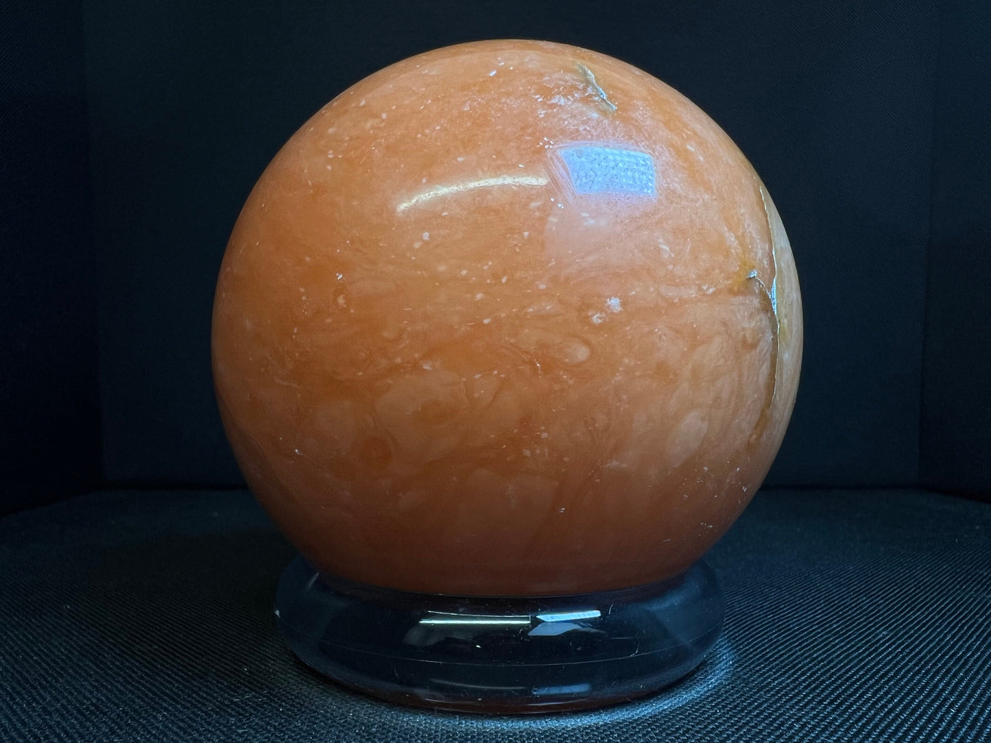 Orange calcite sphere- Home Décor, Statement Piece, Crystal Healing, Gift