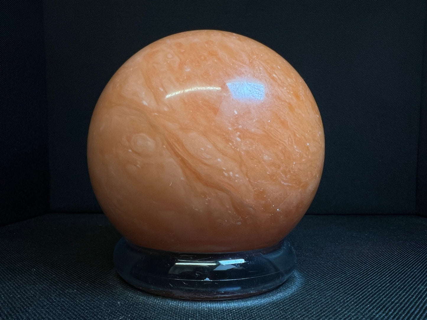 Orange calcite sphere- Home Décor, Statement Piece, Crystal Healing, Gift