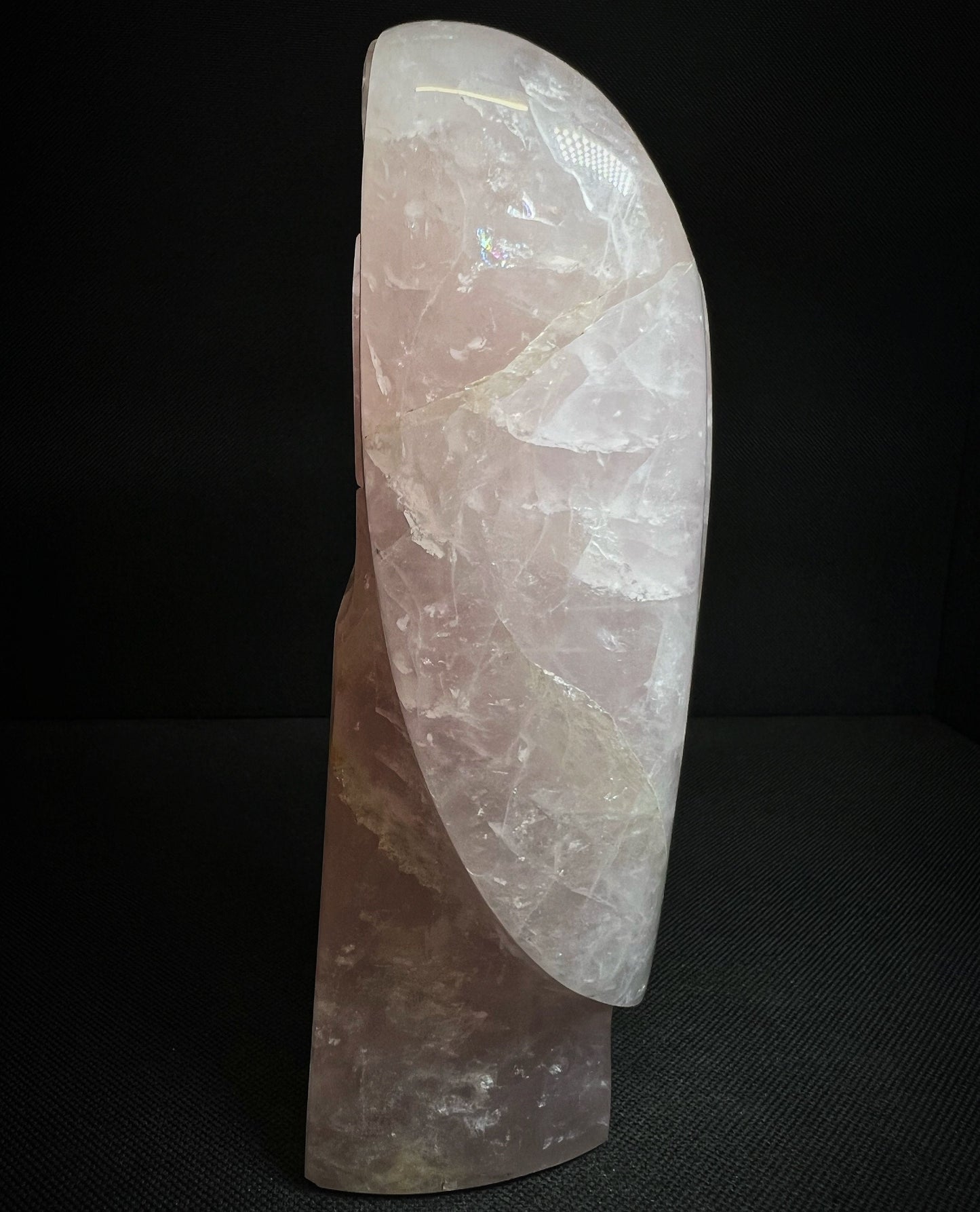 Polished Rose Quartz Angel- Home Décor, Statement Piece, Gift