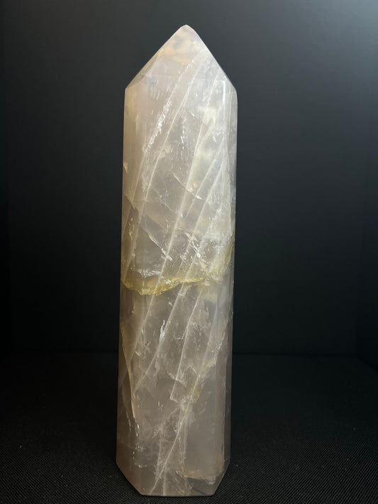 Large Rare High Grade Polished Lavender Rose Quartz Tower, Prism, Point- Home Décor, Statement Piece