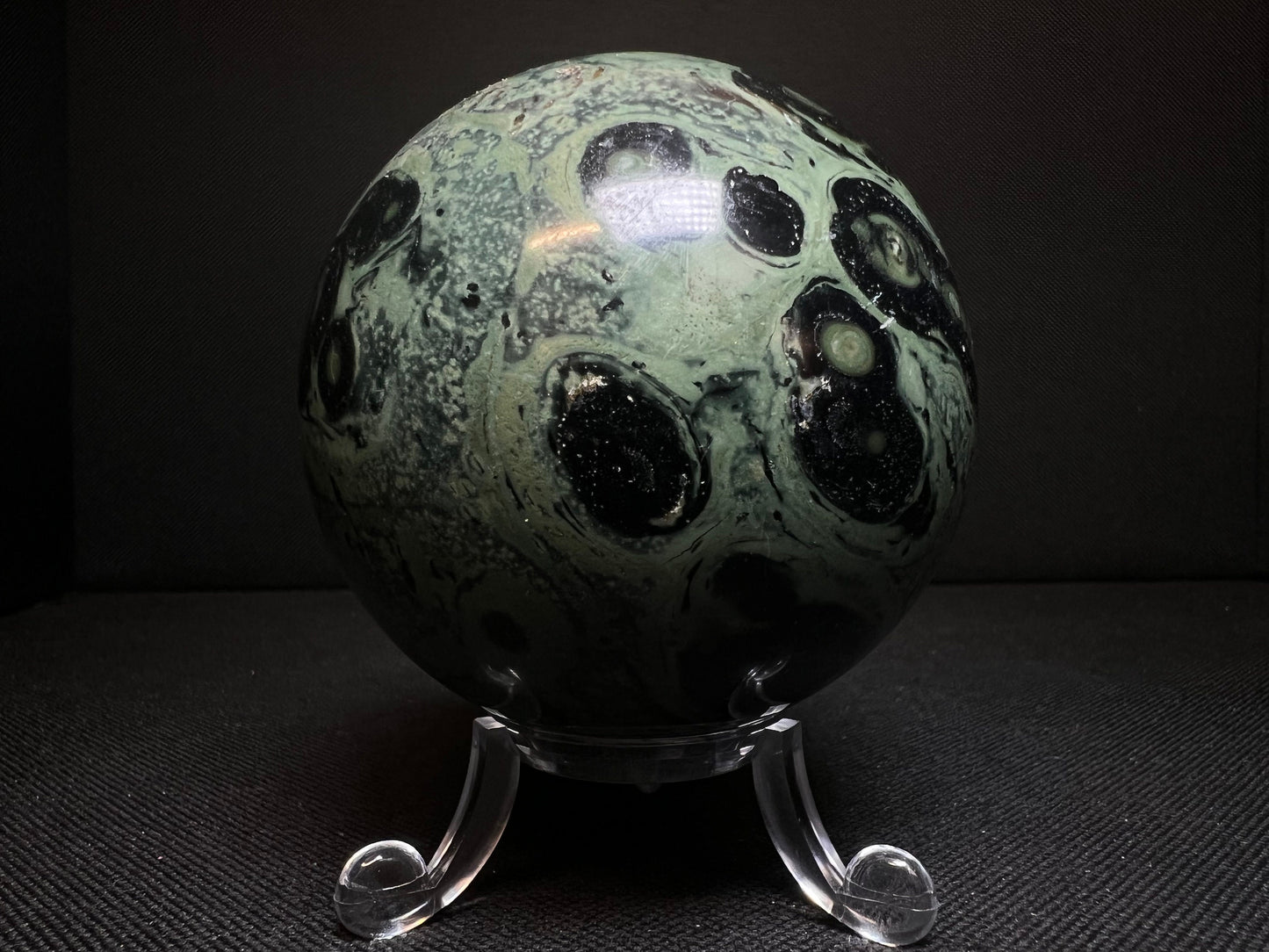 Outstanding Kambaba Jasper Sphere Home Décor Statement Piece (Stand Included)