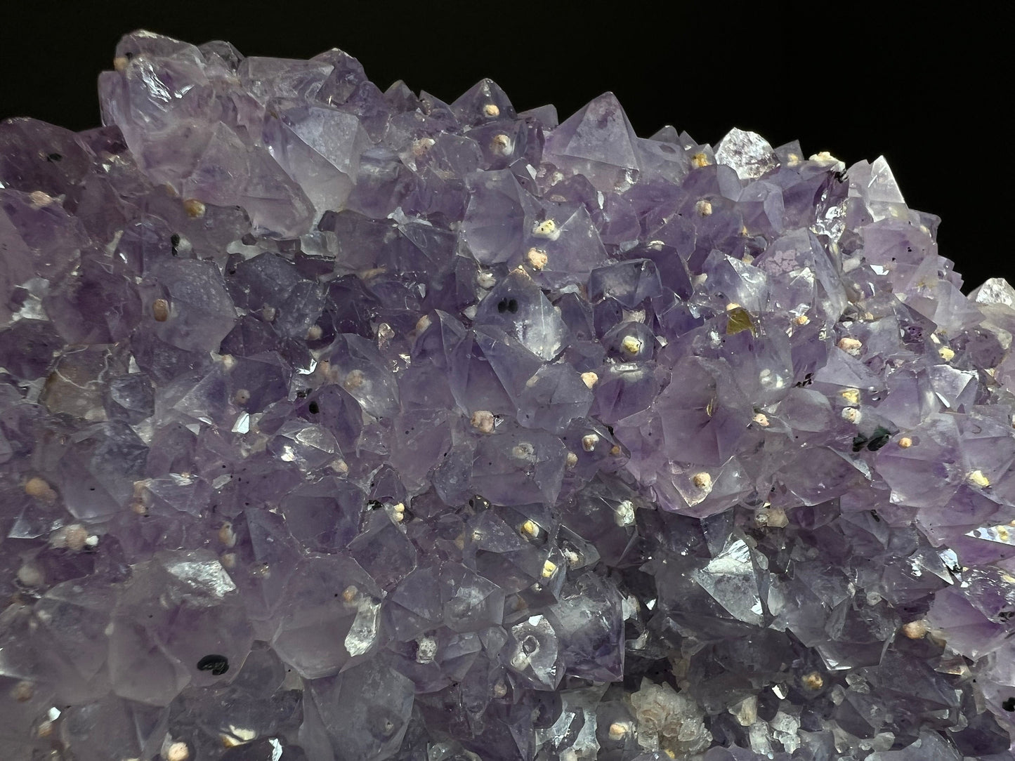 Amethyst Cluster With Calcite And Hematite Inclusions- Statement Piece, Home Decor (Stand Not Included)