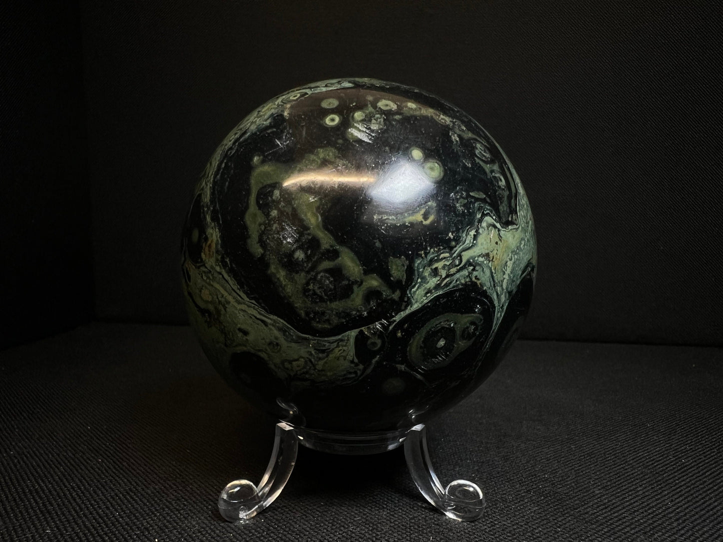 Outstanding Kambaba Jasper Sphere Home Décor Statement Piece (Stand Included)