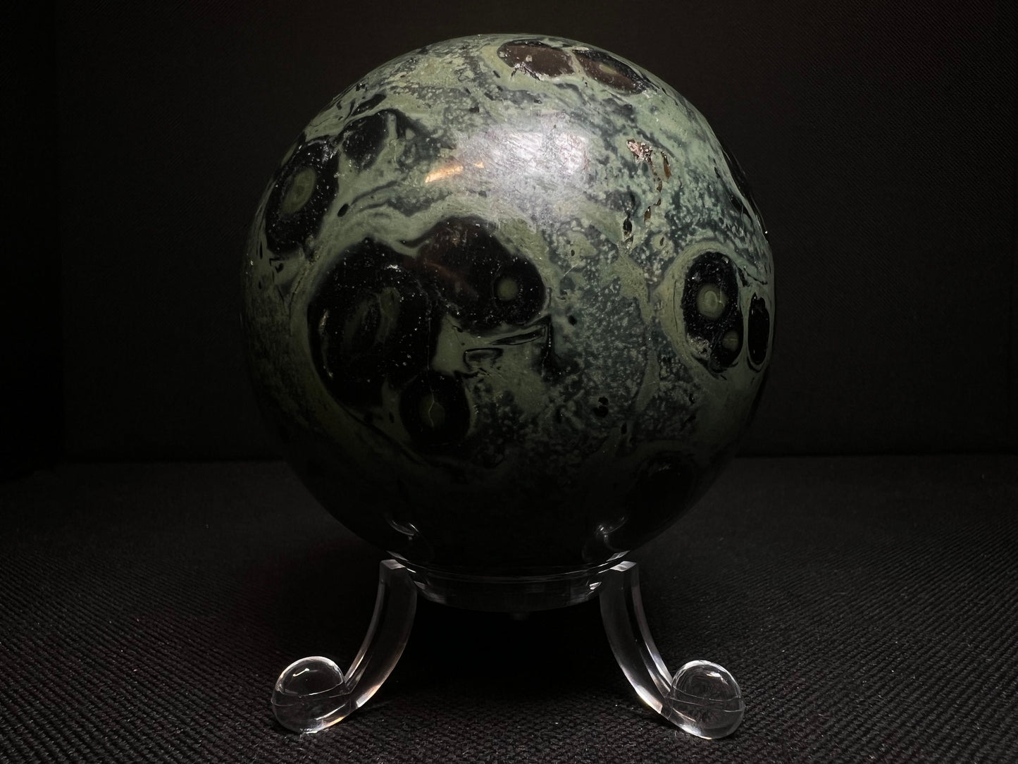 Outstanding Kambaba Jasper Sphere Home Décor Statement Piece (Stand Included)