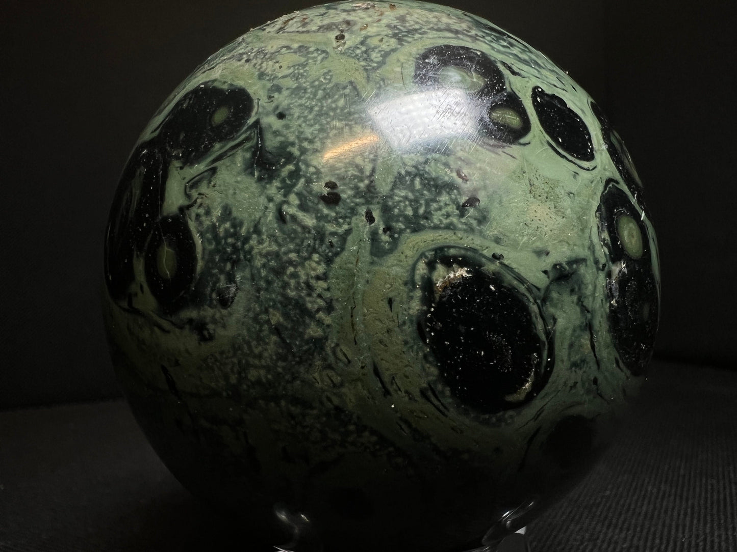 Outstanding Kambaba Jasper Sphere Home Décor Statement Piece (Stand Included)