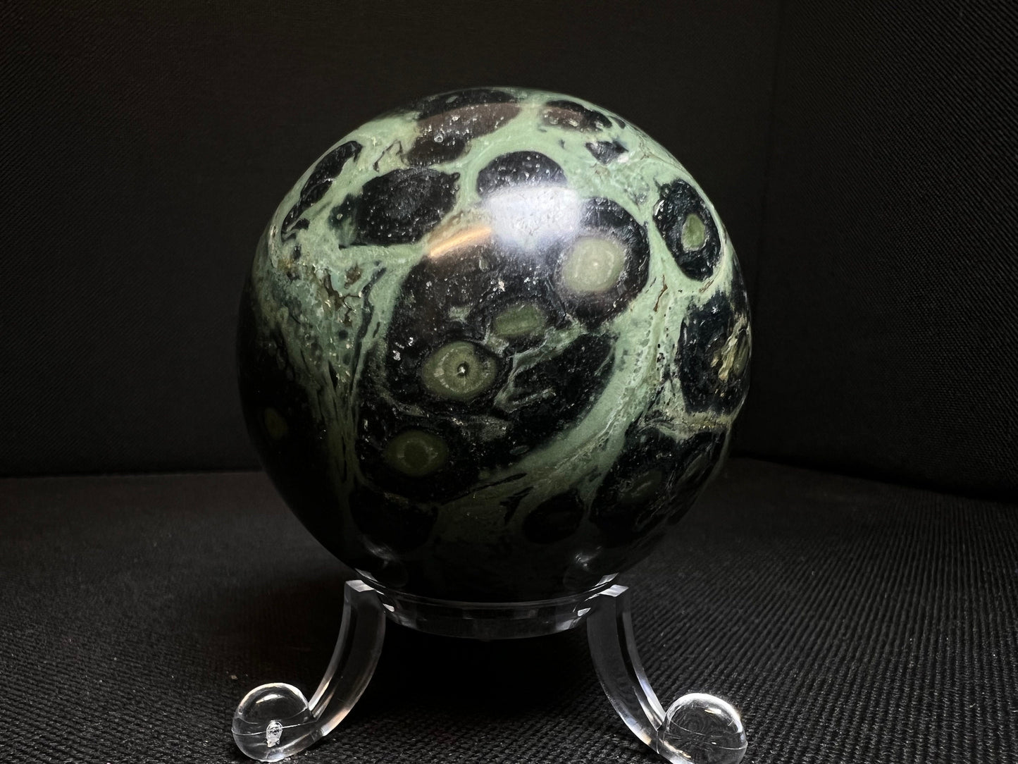 Outstanding Kambaba Jasper Sphere Home Décor Statement Piece (Stand Included)