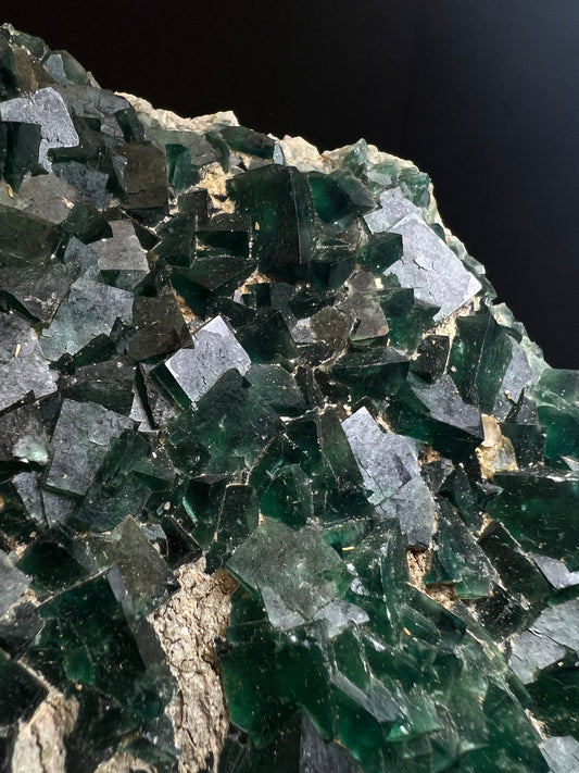 Large Natural Green Fluorite Cluster on Matrix From Madagascar- Statement Piece, Home Décor, Collectors Piece