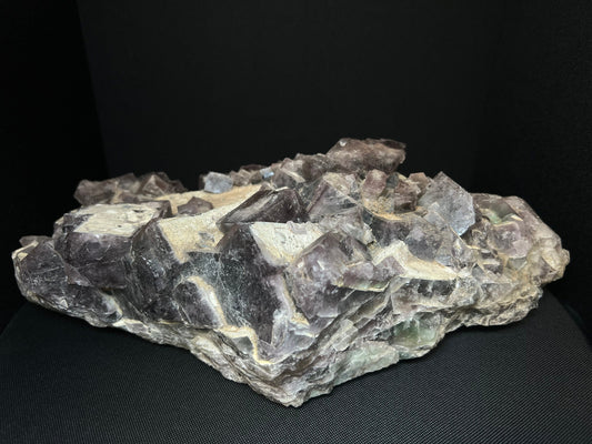 Large Skeletal Purple/ Green Fluorite Cluster On Matrix From Madagascar (+40 Years Old) - Collectors Piece, Statement Piece