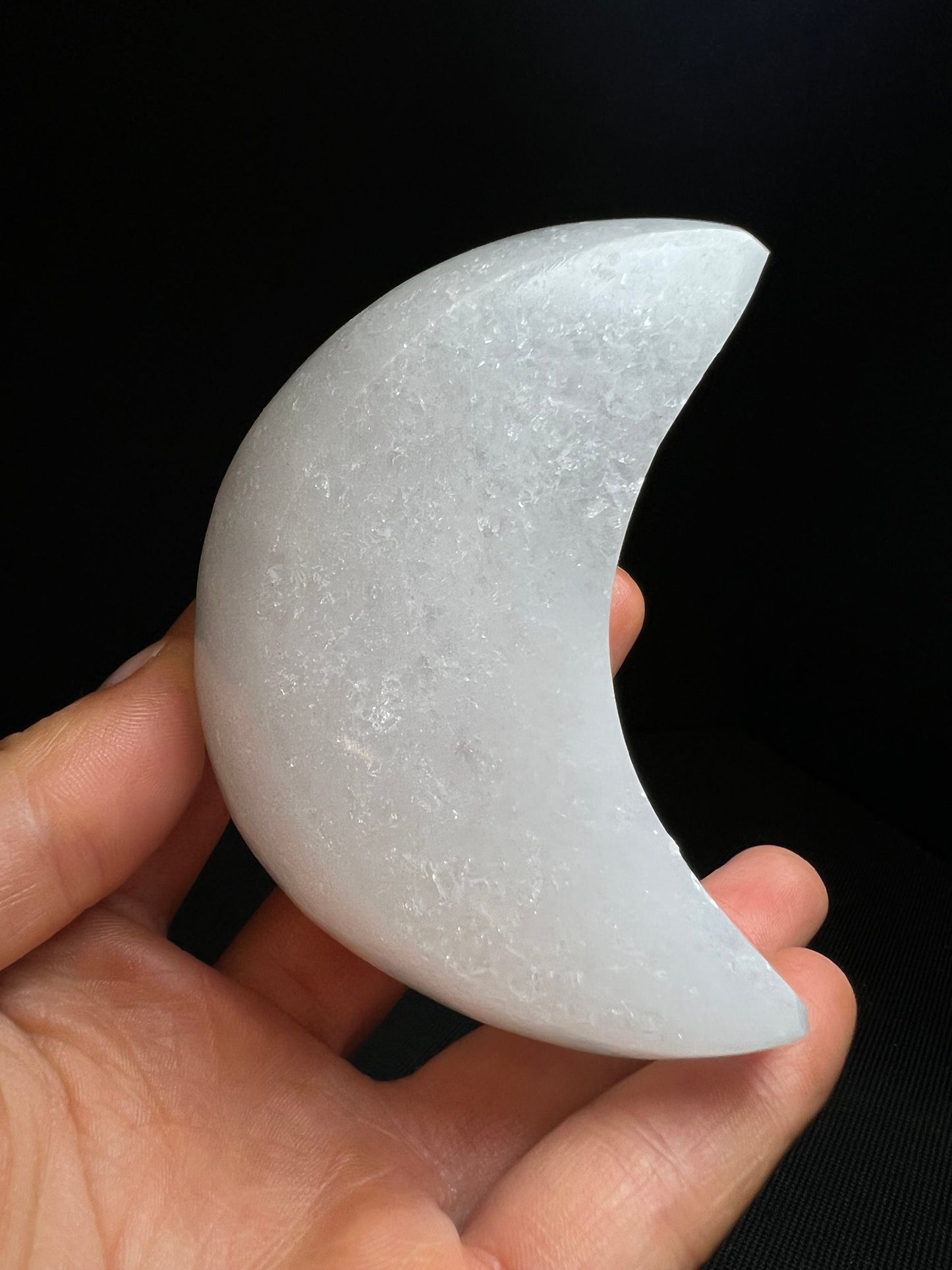 Selenite Half Cresent Moon Bowl- Home Decor, Gift, Charging Crystal, Statement Piece