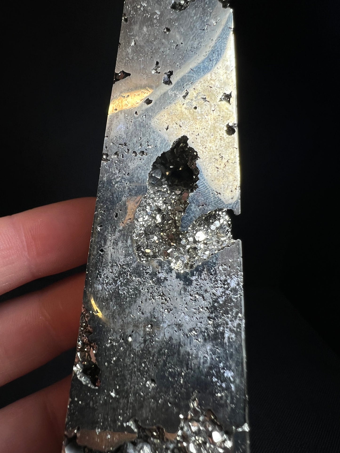 Pyrite Tower/ Prism From Peru- Home Decor, Statement Piece, Crystal