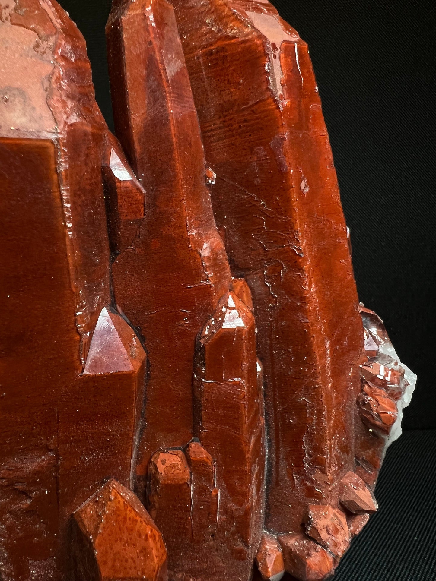 Red Hematoid Quartz Cluster From Morocco- Home Decor, Statement Piece (Stand Included)
