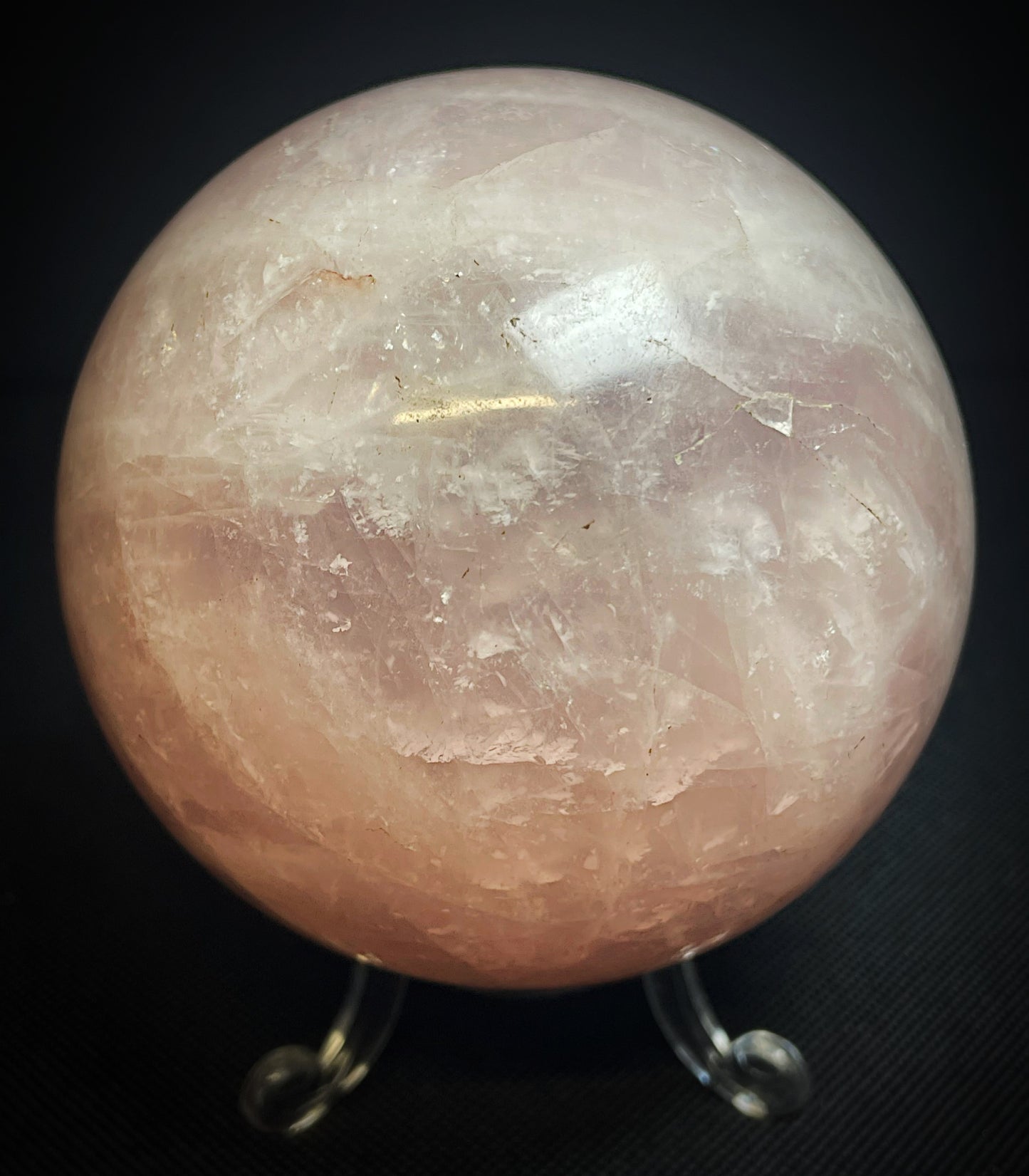 Outstanding Natural Rose Quartz Sphere Home Décor Statement Piece (Stand Included)