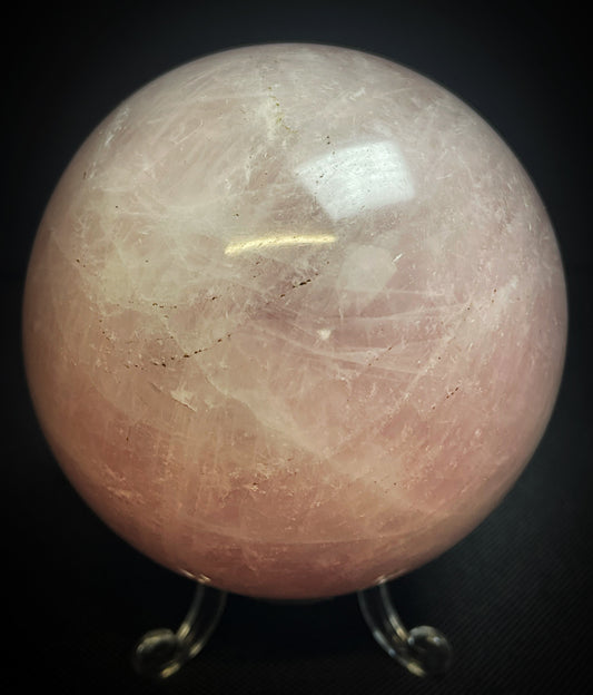 Outstanding Natural Rose Quartz Sphere Home Décor Statement Piece (Stand Included)