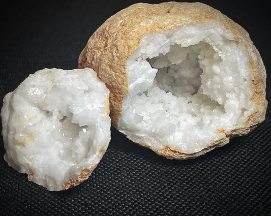 Mini Clear Quartz Crystal Geode- Sold Individually, Home Décor