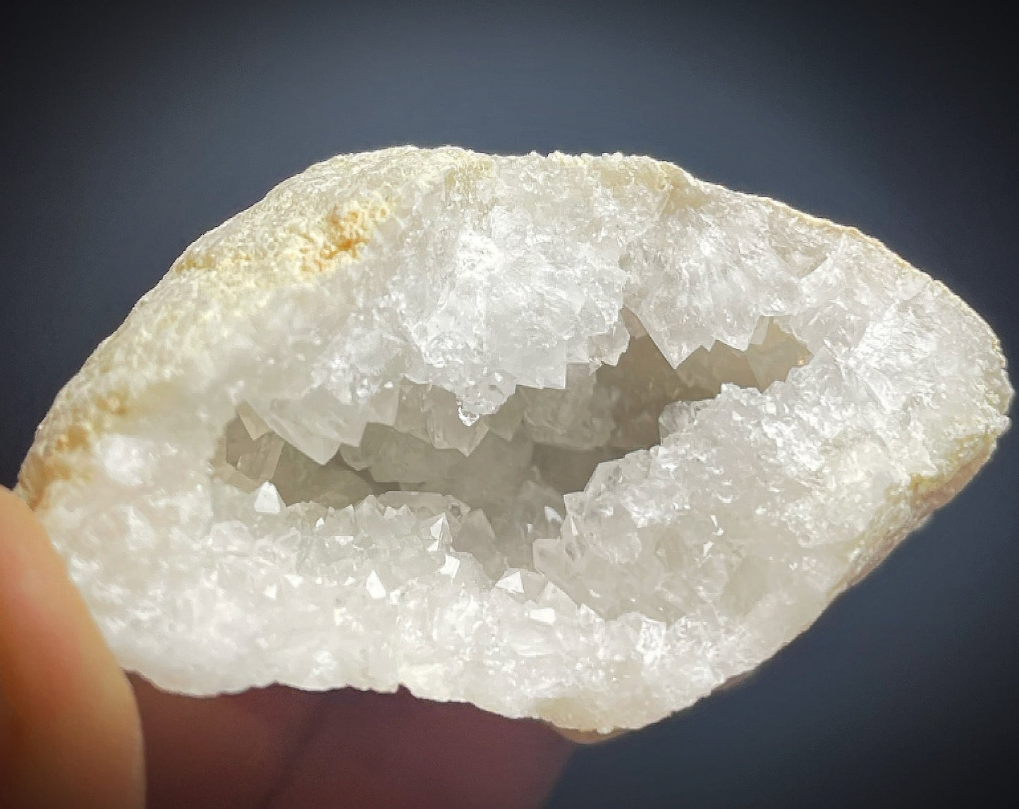 Mini Clear Quartz Crystal Geode- Sold Individually, Home Décor